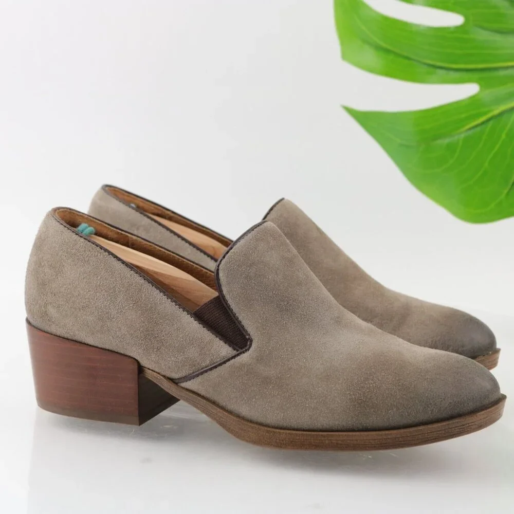 Sofft Women's Velina Boot Size‎ 8.5 Gray Taupe Suede Shootie Ankle Pump Low Heel